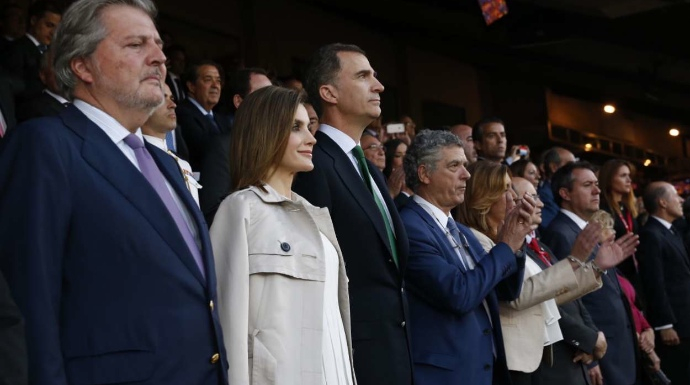 El Rey Felipe VI este domingo durante la final de la Copa del Rey
