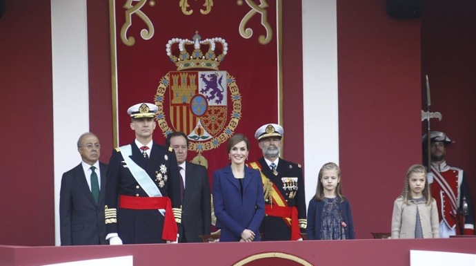 Los Reyes presiden del Día de las Fuerzas Armadas del pasado año.
