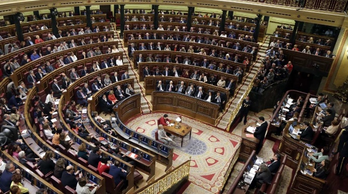 Pleno del Congreso durante la fallida investidura de Pedro Sánchez