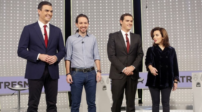 Imagen del debate a cuatro del 20-D. En esta ocasión acudirá Rajoy