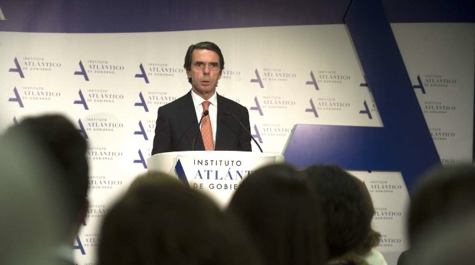 Aznar, durante su discurso en el foro de la Semana Atlántica
