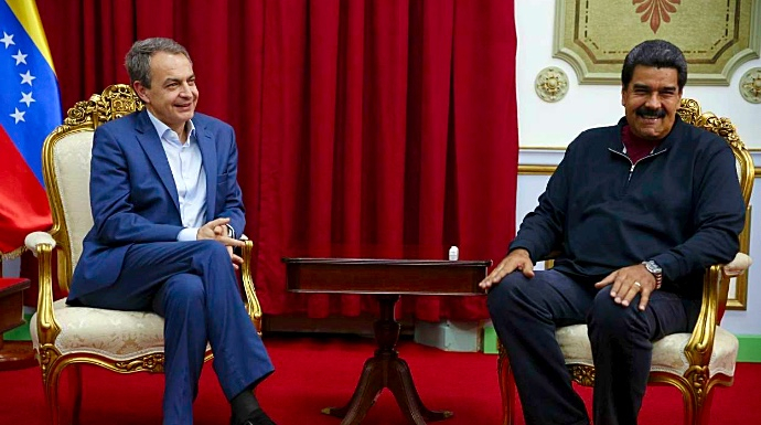Zapatero, con permiso de Maduro, se ha reunido con el líder de la oposición venezolana.