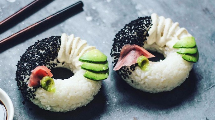 Los increíbles dónut de sushi de la bloguera Sam Melbourne.