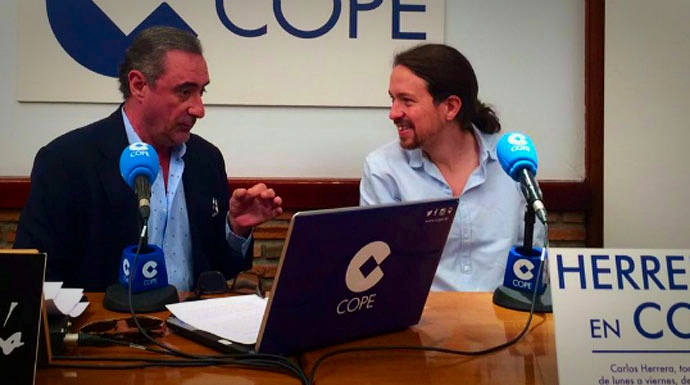Carlos Herrera y Pablo Iglesias, en una foto reciente.