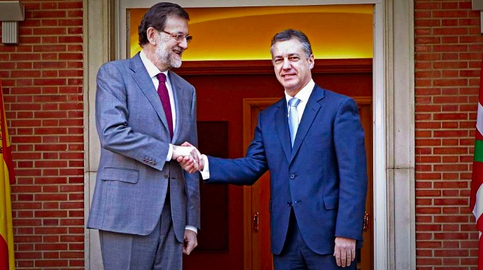Mariano Rajoy e Iñigo Urkullu en una reunión en La Moncloa.