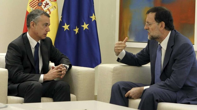 El lendakari, Iñigo Urkullu, en un encuentro anterior con Rajoy en La Moncloa