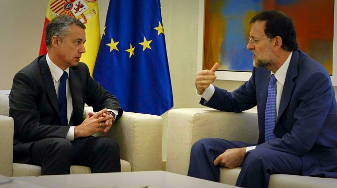 Mariano Rajoy e Iñigo Urkullo en una reunión en La Moncloa.
