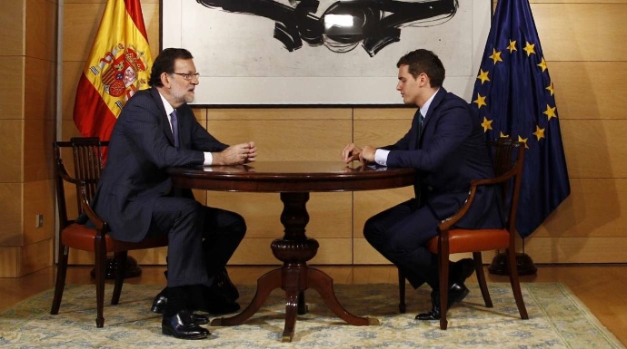 Rajoy y Rivera, en su encuentro de este miércoles