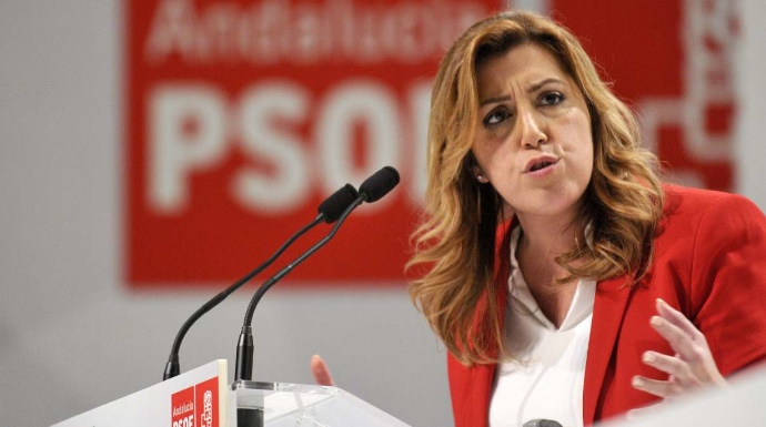 La presidenta andaluza, Susana Díaz, en un acto del PSOE