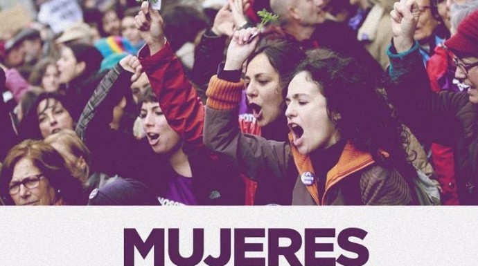 Un cartel convocando a un acto de las mujeres de Podemos