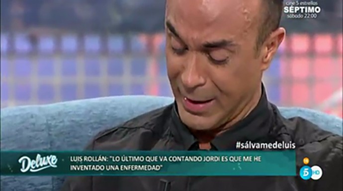 Luis Rollán durante su entrevista en Sálvame Deluxe.
