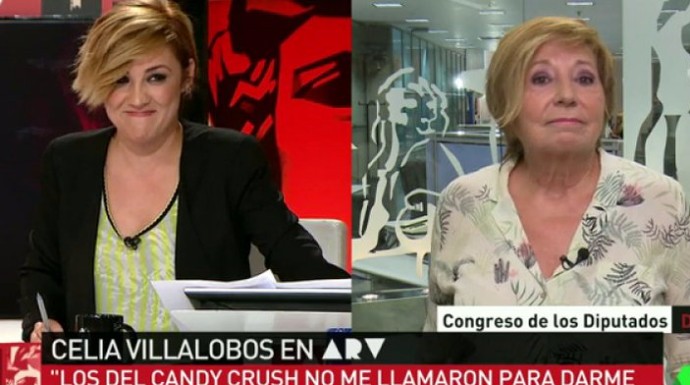 La periodista Cristina Pardo y la política Celia Villalobos.