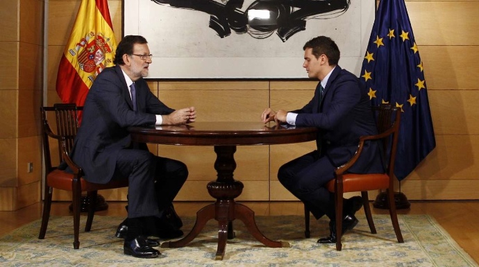 Rajoy y Rivera, durante su reunión la pasada semana