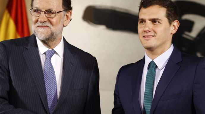 Rajoy y Rivera. en su reunión de la pasada semana