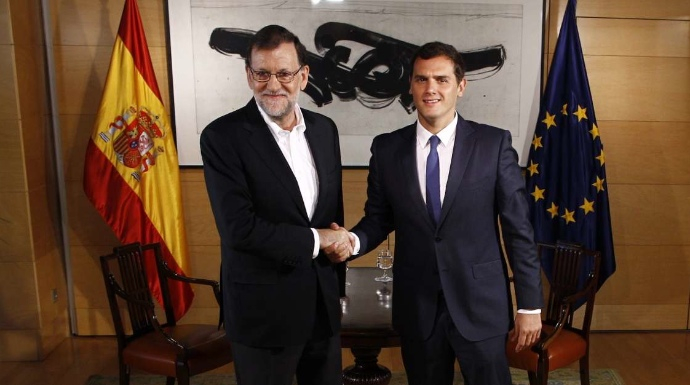 Rajoy y Rivera, en su encuentro de este miércoles