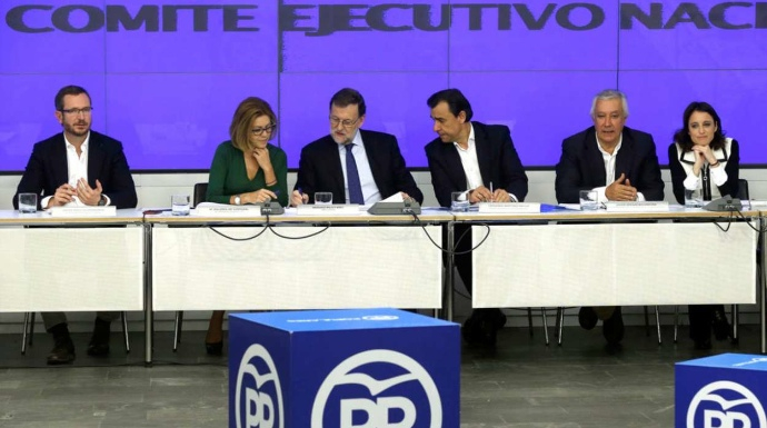 Rajoy, presidiendo un Comité Ejecutivo del PP