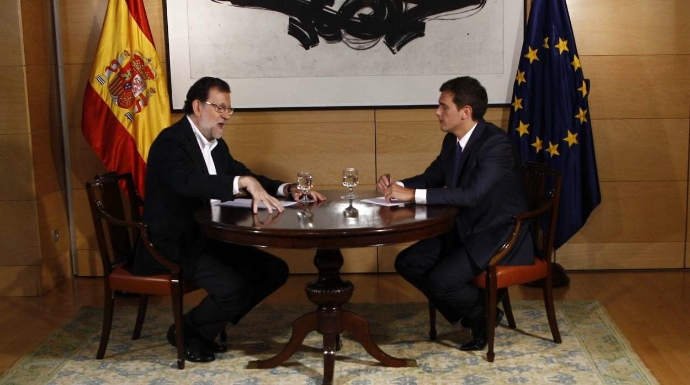 Rajoy y Rivera, en su reunión de este miércoles