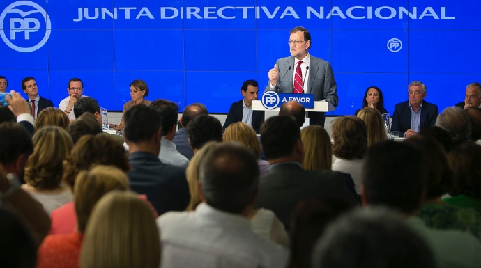 Rajoy se dirige al millar de integrantes de la Junta Directiva Nacional del PP