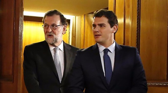 Albert Rivera y Mariano Rajoy. 
