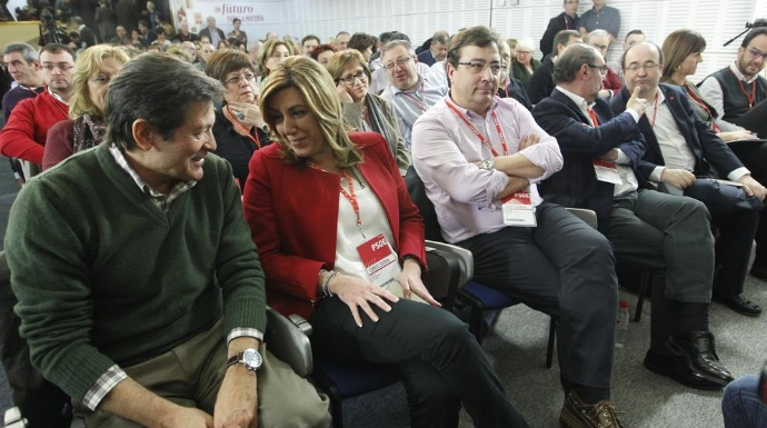 Los barones del PSOE: Fernández, Díaz y Fernández Vara