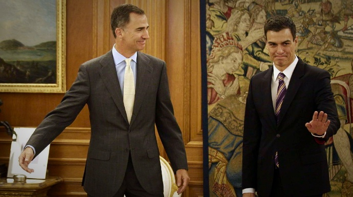 Felipe VI y Pedro Sánchez, en su última audiencia.