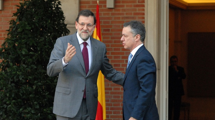 Rajoy, en una de sus entrevistas con Urkullu en La Moncloa