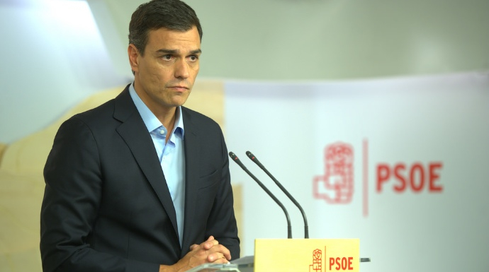 Pedro Sánchez, en la última rueda de prensa que ha ofrecido tras el "golpe de mano" de los críticos
