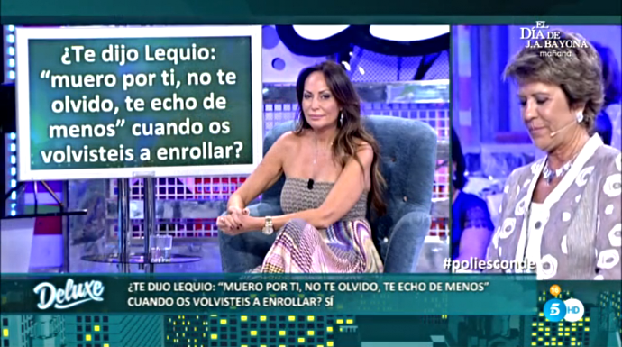 Un momento del programa de anoche en Telecinco.