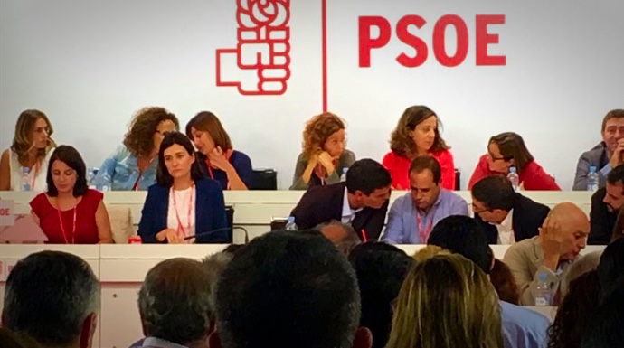 Imagen del comité federal del PSOE de este sábado.