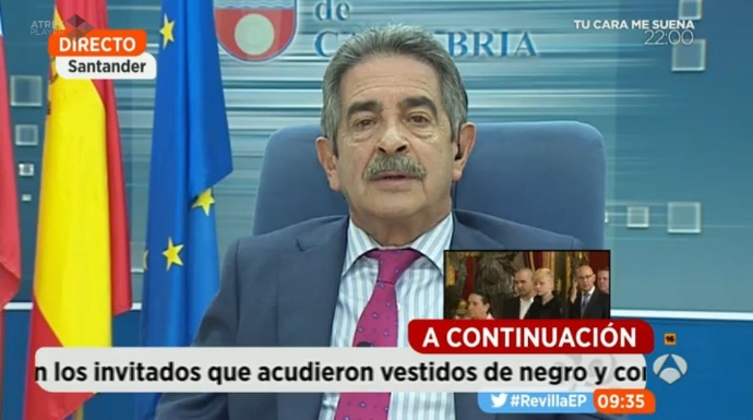 El presidente de Cantabria, este viernes entrevistado en Espejo Público