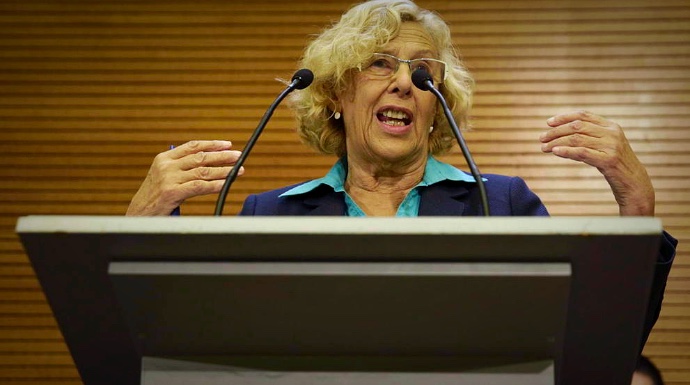 Manuela Carmena, durante un Pleno municipal. 