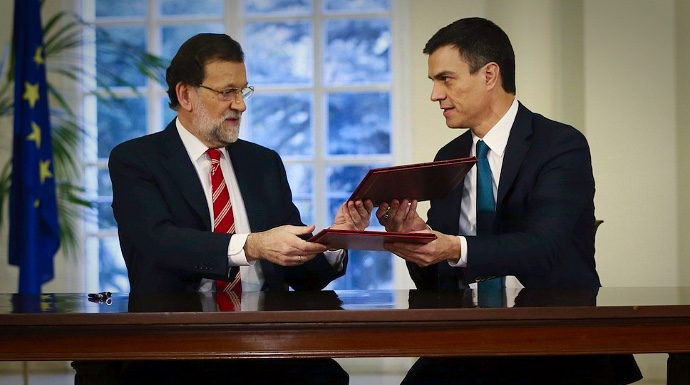 Mariano Rajoy y Pedro Sánchez, en una de sus últimas reuniones.