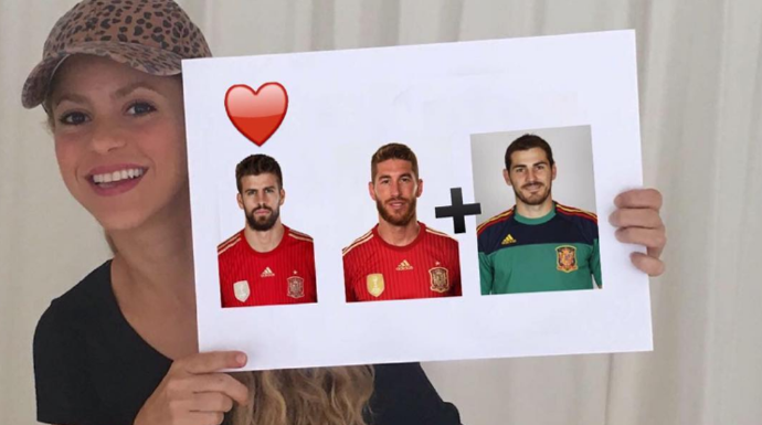 Shakira propone un acertijo futbolero con aire español a sus seguidores de Instagram