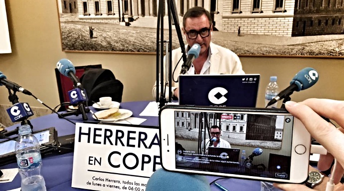 Carlos Herrera, esta semana en uno de sus programas desde el Congreso.