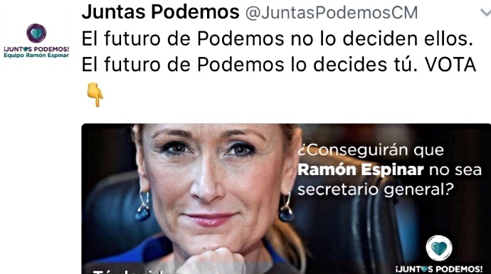 El "reclamo" de la candidatura de Ramón Espinar. 