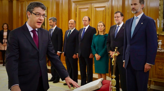 El nuevo ministro, Álvaro Nadal, el día de su toma de posesión. 