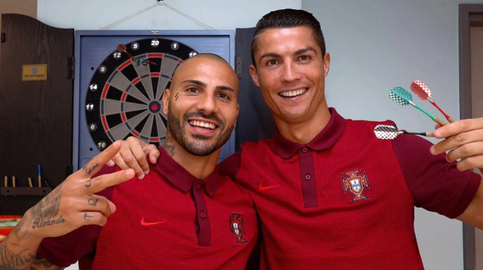 Ronaldo y Quaresma durante la Eurocopa (Instagram)