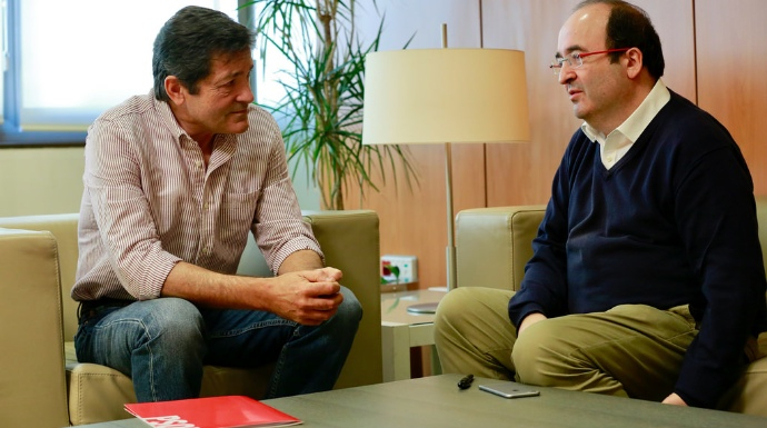 Javier Fernández y Miquel Iceta, en su reunión de este lunes