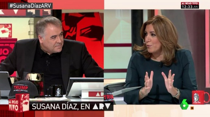Susana Díaz con Antonio García Ferreras.