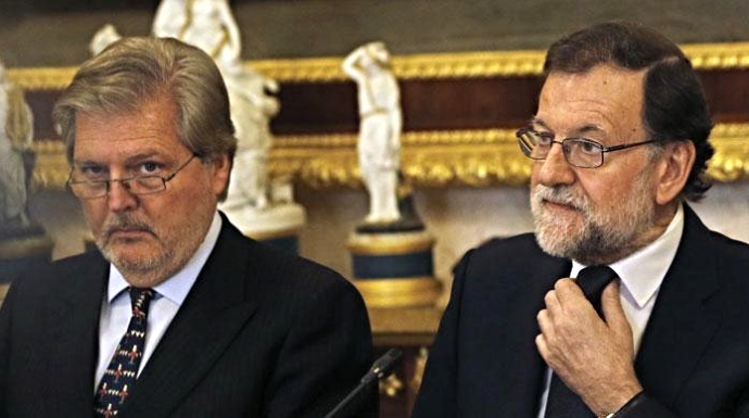 Méndez de Vigo y Rajoy, durante un acto en Aranjuez el pasado octubre.
