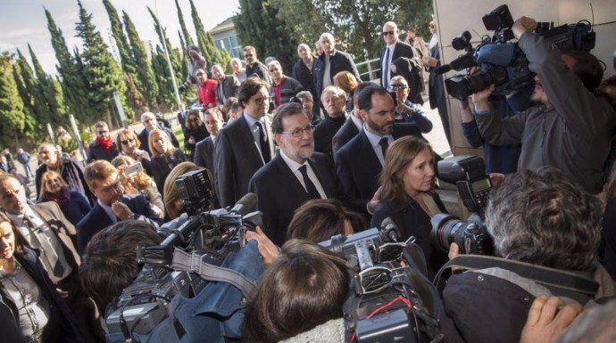 Rajoy encabezó la comitiva del PP.