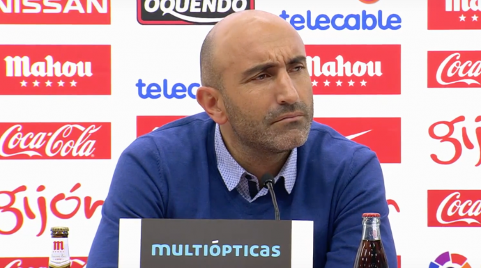 Abelardo durante la rueda de prensa posterior al partido de Copa del Rey.