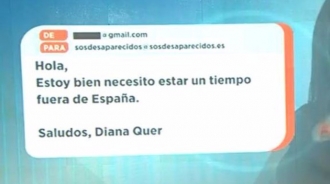 Un inquietante correo electrónico firmado por Diana Quer pone el caso patas arriba