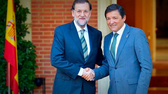 Mariano Rajoy y Javier Fernández, en una reunión en La Moncloa.