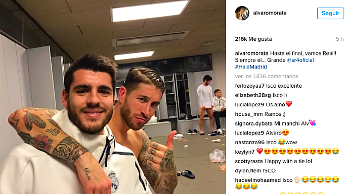 La foto de Morata en Instagram que revoluciona el "post-clásico".