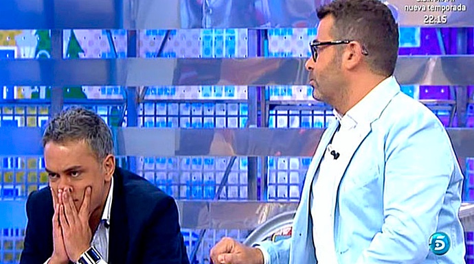 Kiko Hernández y Jorge Javier Vázquez en un programa de Sálvame.