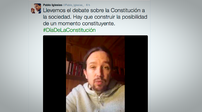 El tuit de Pablo Iglesias. 