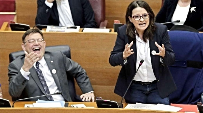 El presidente valenciano, Ximo Puig, y su número dos, Mónica Oltra
