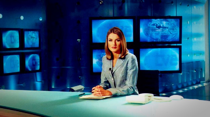 Letizia Ortiz en sus tiempos de presentadora del Telediario de TVE.