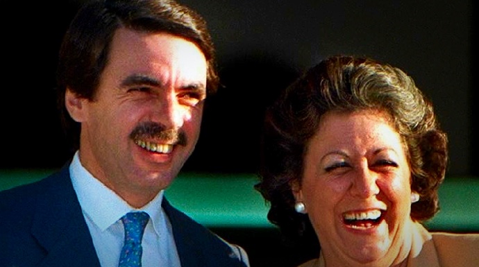 José María Aznar y Rita Barberá, en una imagen de 2003.